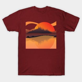 Sunset in the mountains T-Shirt